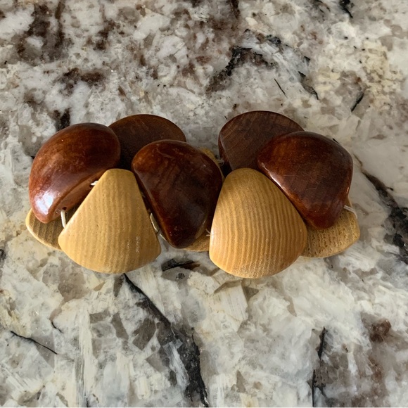 Vintage Acacia Wood Stretchy Bracelet - Picture 3 of 5